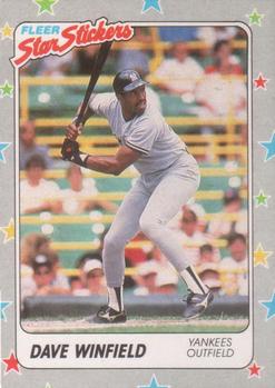 1988 Fleer Sticker Baseball Cards        053      Dave Winfield